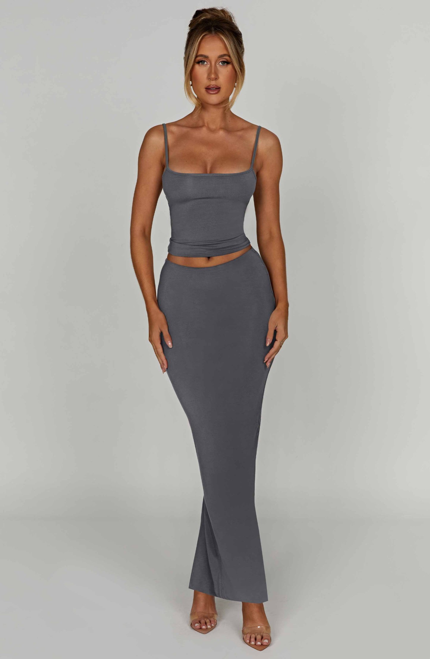 Yazmin Maxi Skirt - Charcoal-My Top Dress.All Rights Reserved
