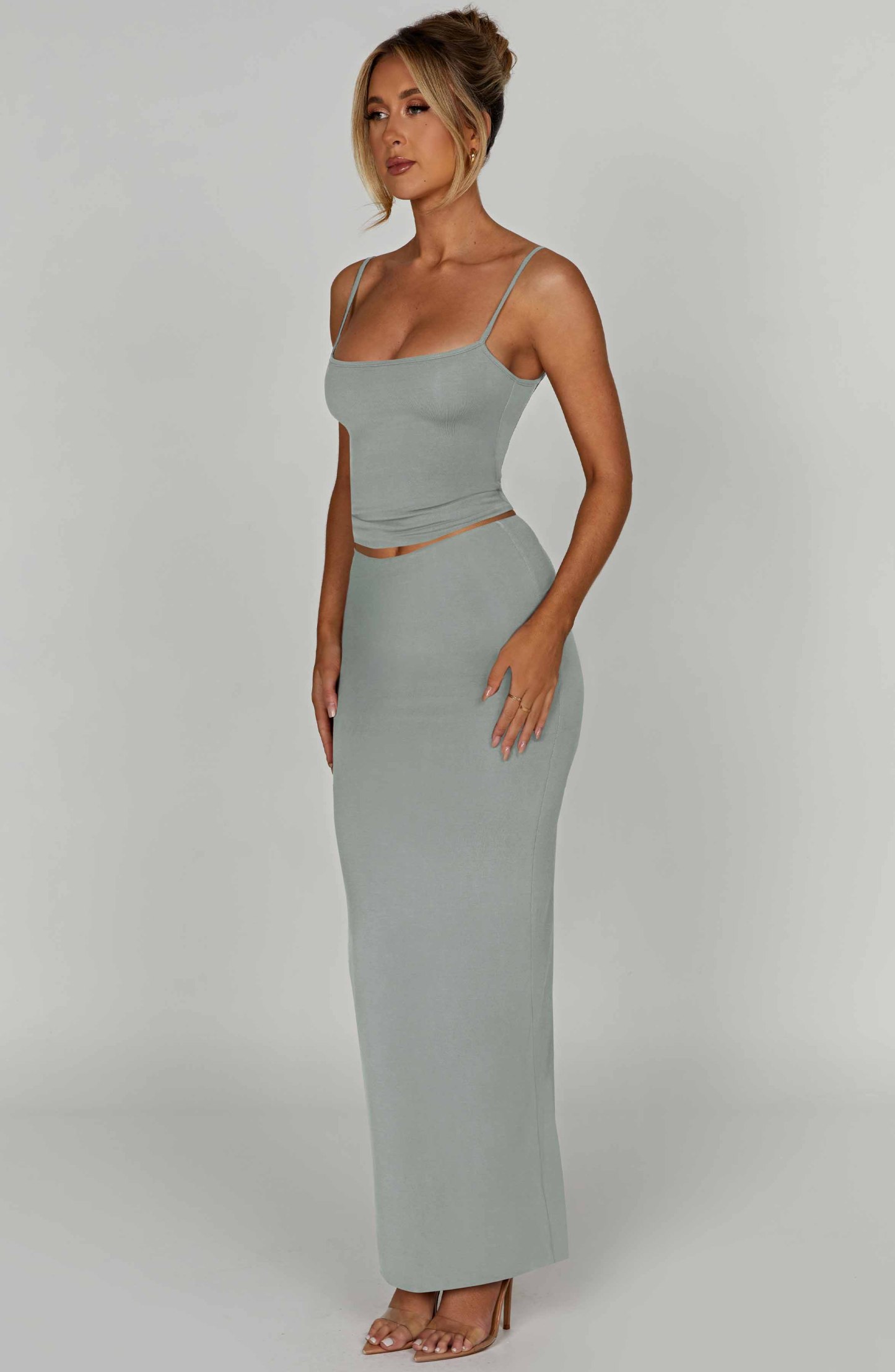 Yazmin Maxi Skirt - Steel-My Top Dress.All Rights Reserved