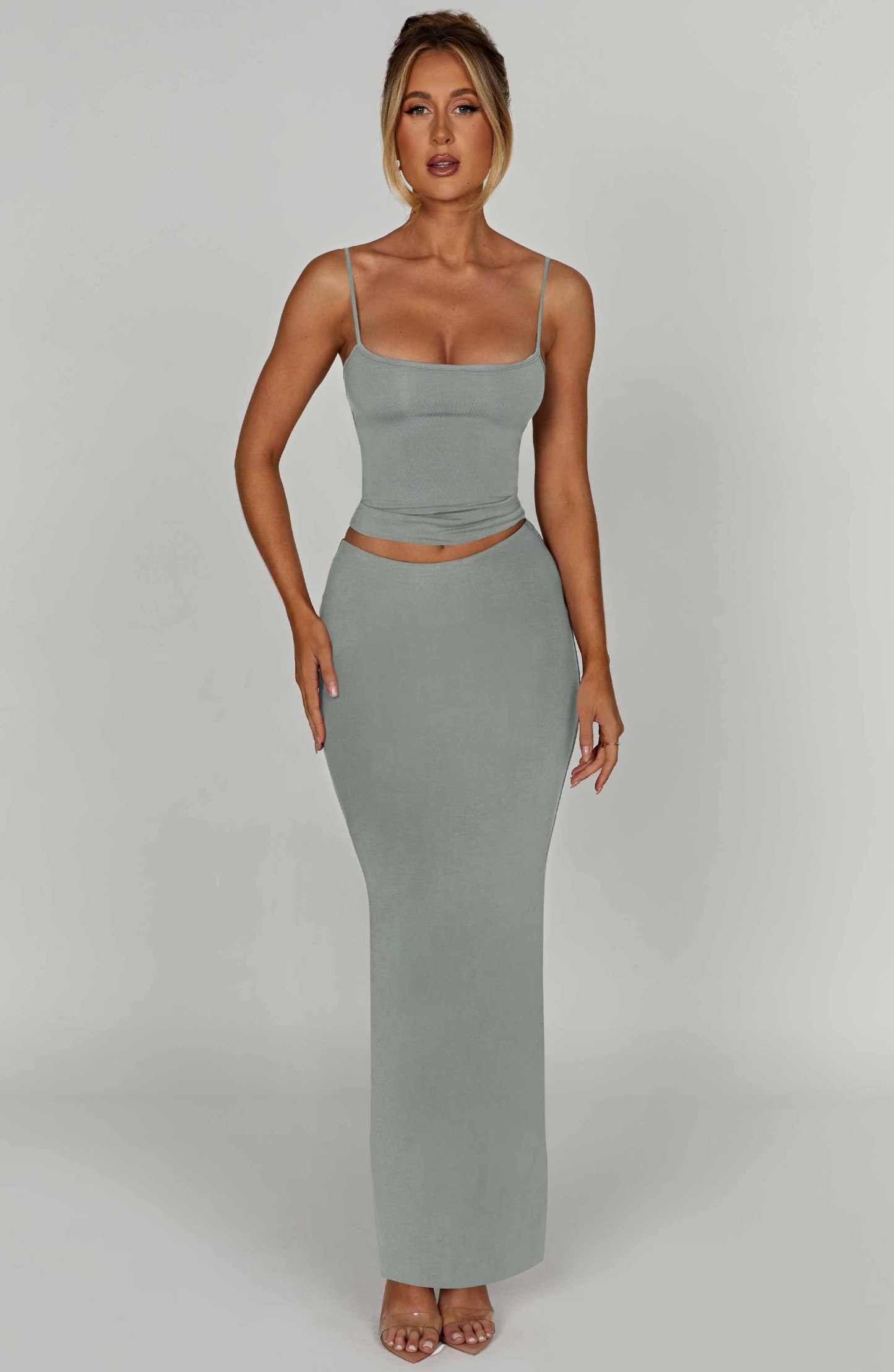 Yazmin Maxi Skirt - Steel-My Top Dress.All Rights Reserved