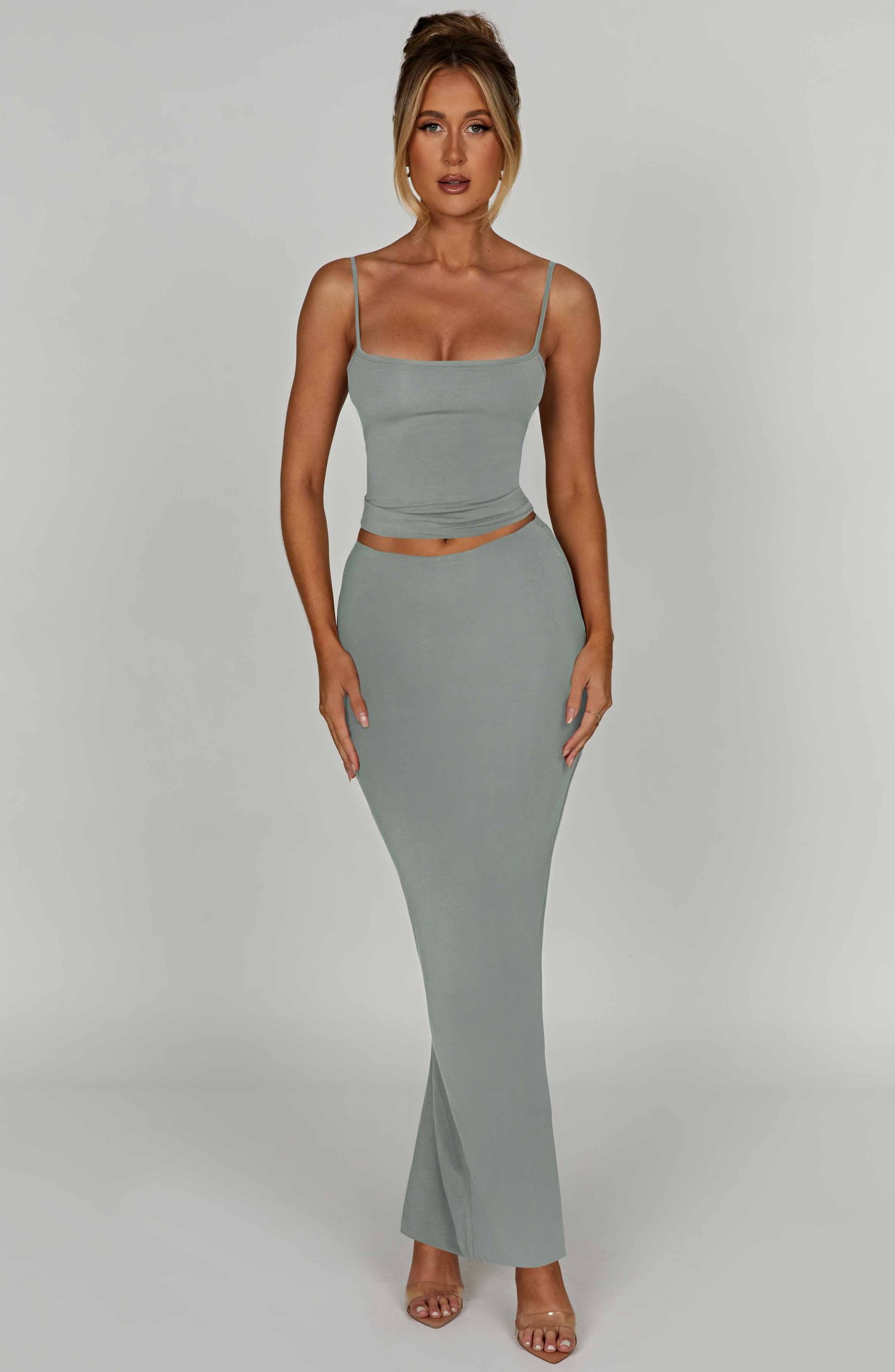Yazmin Maxi Skirt - Steel-My Top Dress.All Rights Reserved