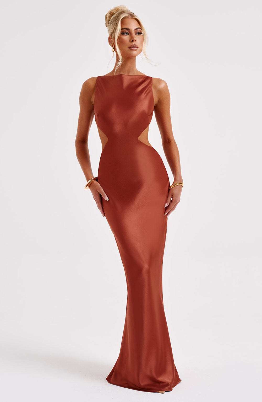 Yves Maxi Dress - Rust-My Top Dress.All Rights Reserved
