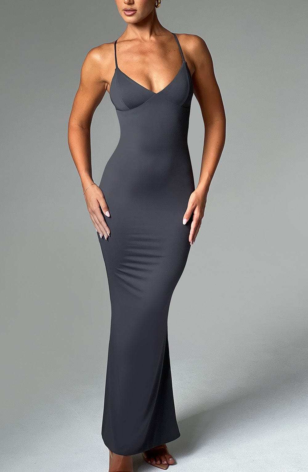 Zelda Maxi Dress - Charcoal-My Top Dress.All Rights Reserved