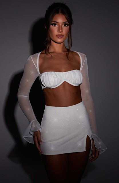 Zima Skort - Ivory Sparkle-My Top Dress.All Rights Reserved