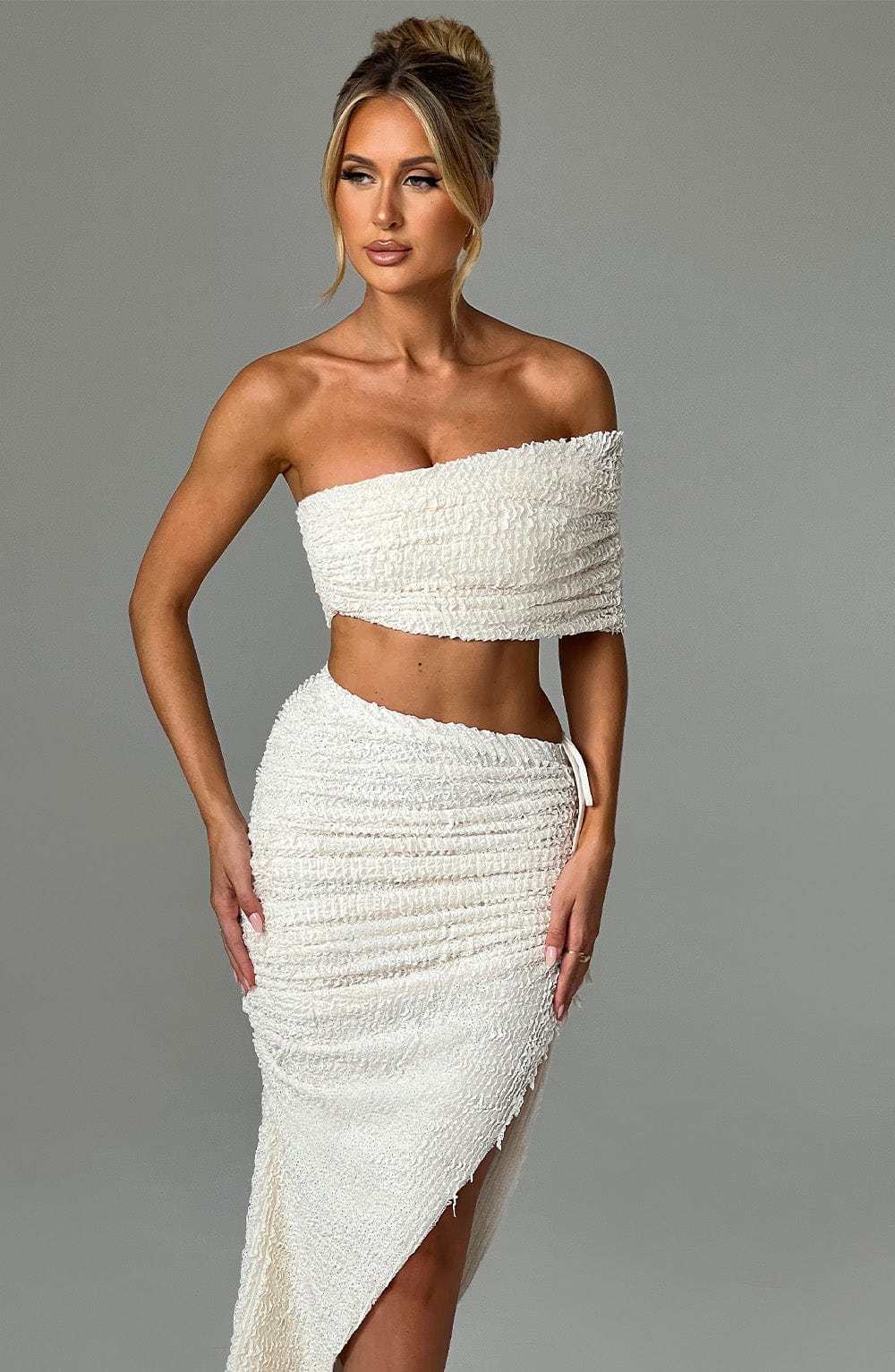 Zina Midi Skirt - Ivory-My Top Dress.All Rights Reserved