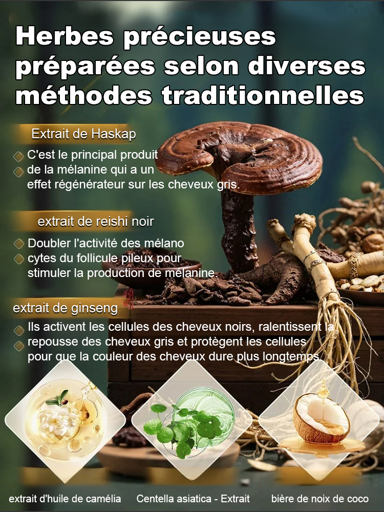 La tige noire pour cheveux végétale