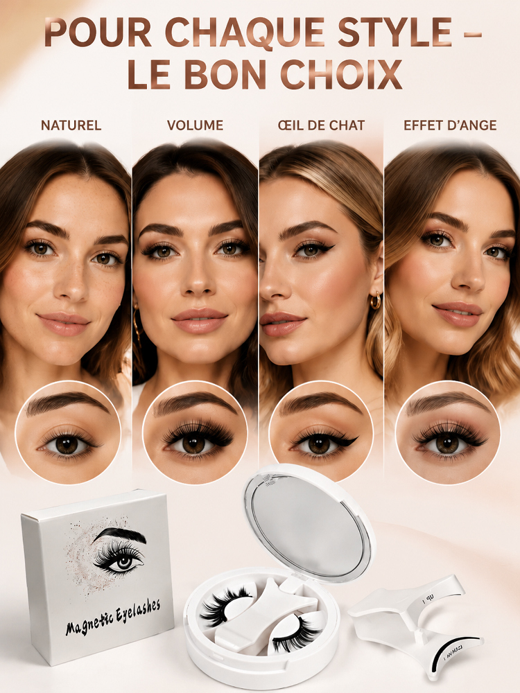 Faux Cils Magnétiques Faciles à Mettre et à Retirer