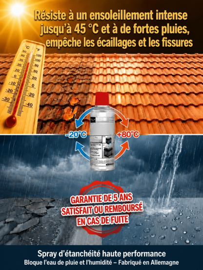 Spray Gel d'Étanchéité Pro – Stoppe les Fuites de Toit, Mur & Tuyau | Promo Dernières 300 Pièces