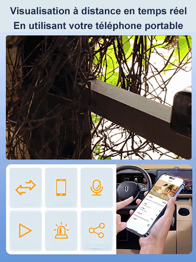 Caméra intelligente avec son propre réseau. Pas besoin de Wi-Fi ni de câbles. Installation en quelques secondes!
