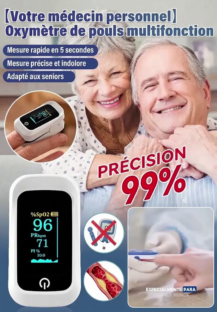 Assistant santé portable·Détecteur multifonction à pince doigt