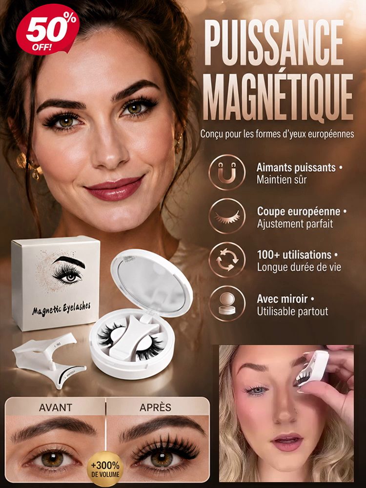 Faux Cils Magnétiques Faciles à Mettre et à Retirer