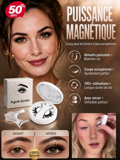 Faux Cils Magnétiques Faciles à Mettre et à Retirer