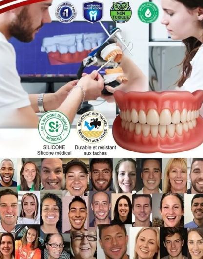 Dentiers complets tout inclus, amélioration épique, port confortable