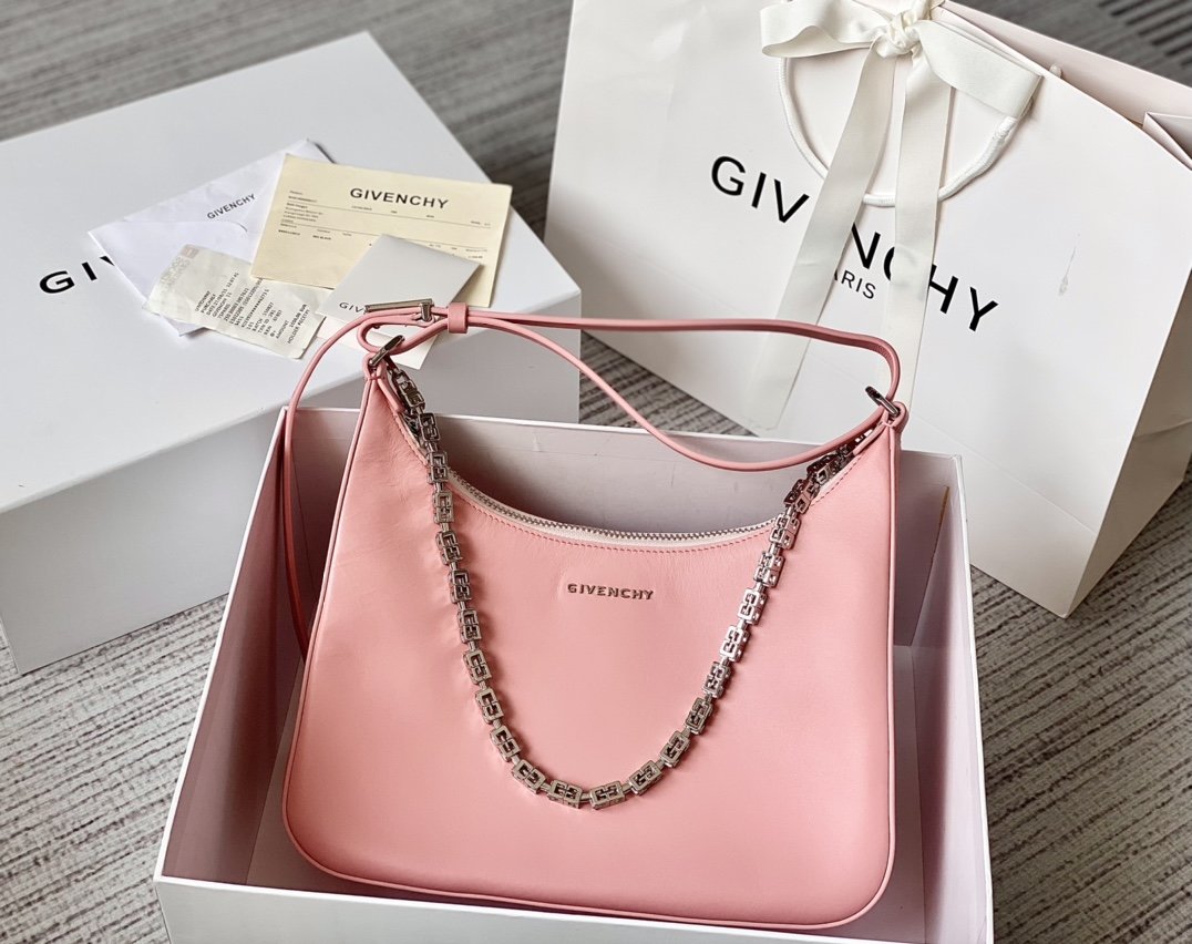 gv Medium Moon Cut Out Bag Pink For Women, Handbags, Shoulder Bags 11.8in/30cm GVC