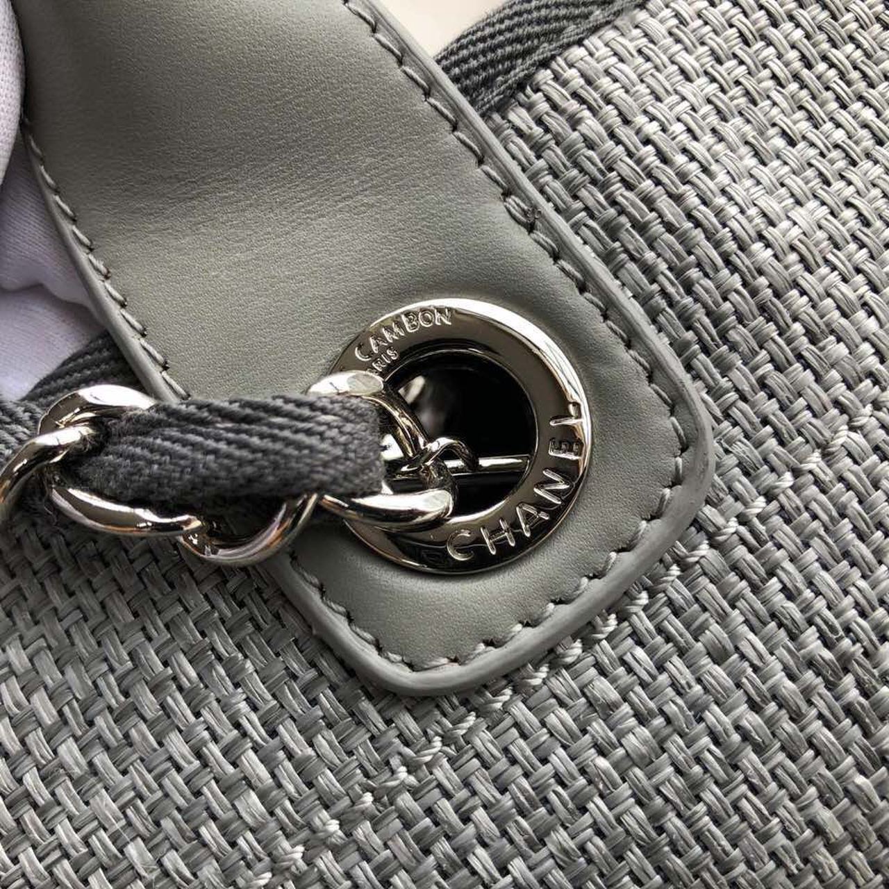 ChanelSmall Shopping Bag Silver Hardware Grey For Women, Women&#8217;s Handbags, Shoulder Bags 15.2in/39cm AS3257