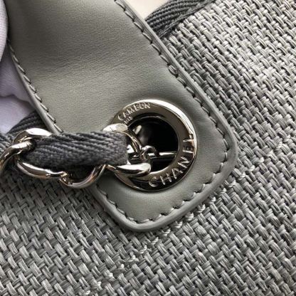 ChanelSmall Shopping Bag Silver Hardware Grey For Women, Women&#8217;s Handbags, Shoulder Bags 15.2in/39cm AS3257