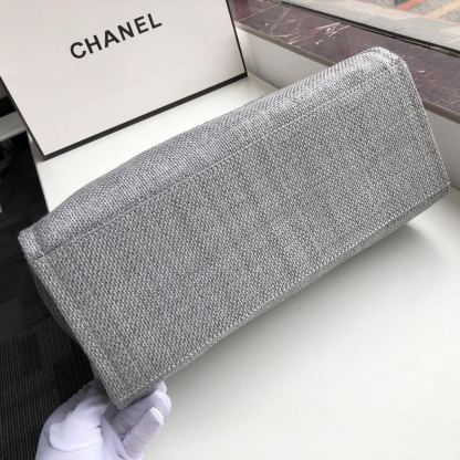 ChanelSmall Shopping Bag Silver Hardware Grey For Women, Women&#8217;s Handbags, Shoulder Bags 15.2in/39cm AS3257