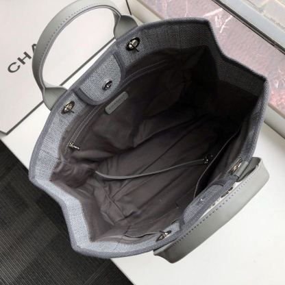 ChanelSmall Shopping Bag Silver Hardware Grey For Women, Women&#8217;s Handbags, Shoulder Bags 15.2in/39cm AS3257