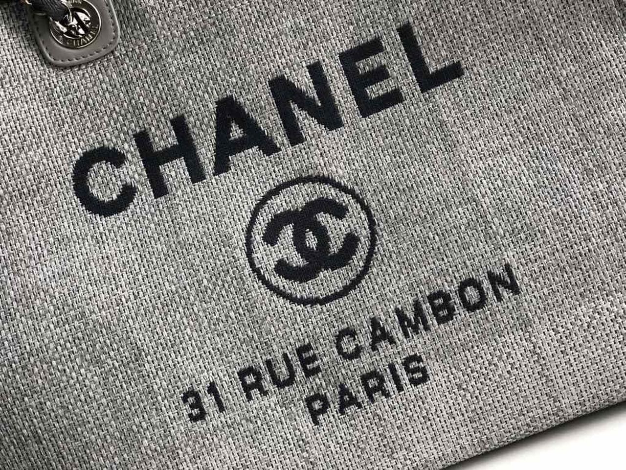 ChanelSmall Shopping Bag Silver Hardware Grey For Women, Women&#8217;s Handbags, Shoulder Bags 15.2in/39cm AS3257