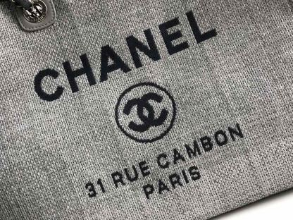 ChanelSmall Shopping Bag Silver Hardware Grey For Women, Women&#8217;s Handbags, Shoulder Bags 15.2in/39cm AS3257