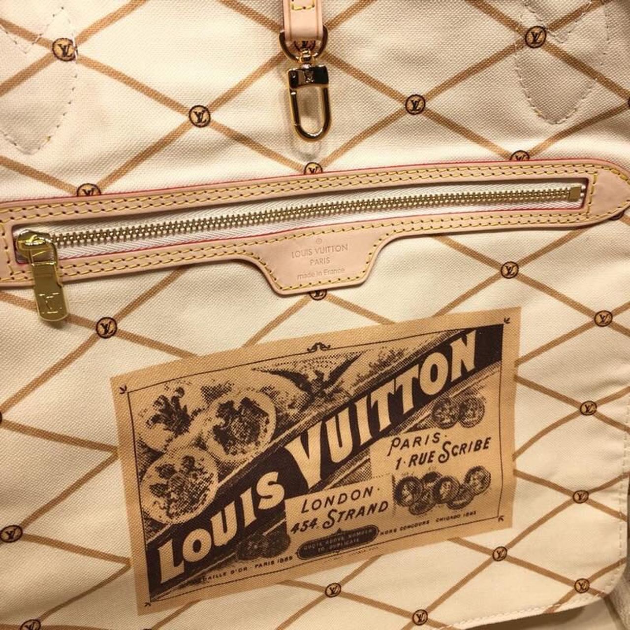 LV Neverfull MM Tote Bag Trompe L’oeil Print Damier Azur Canvas For Women,  Shoulder Bags 12.6in/32cm LV N41065