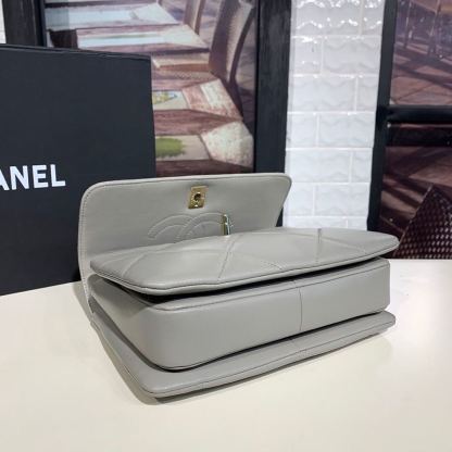 ChanelTrendy ChanelMaxi Top Handle Bag Grey For Women 9.8in/25cm