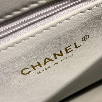 ChanelTrendy ChanelMaxi Top Handle Bag Grey For Women 9.8in/25cm