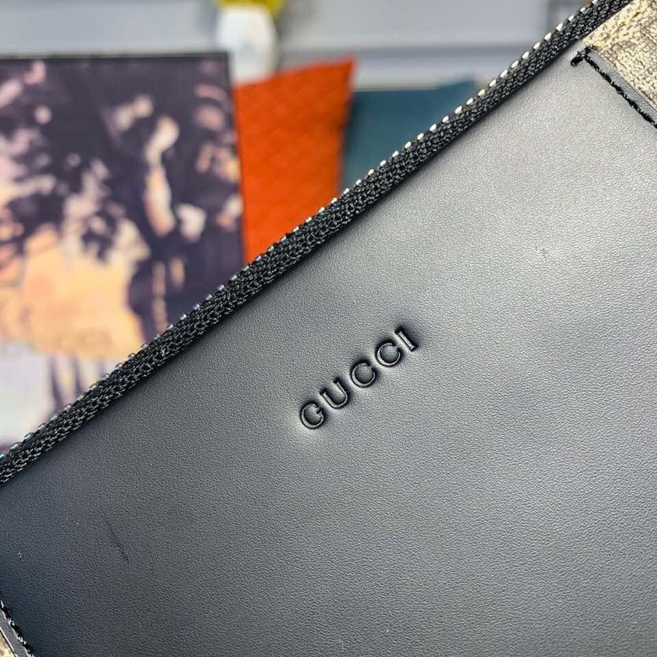 gg Supreme Pouch Beige/Ebony gg Supreme Canvas For Men 12in/30cm gg ‎495017 KGDHN 9769