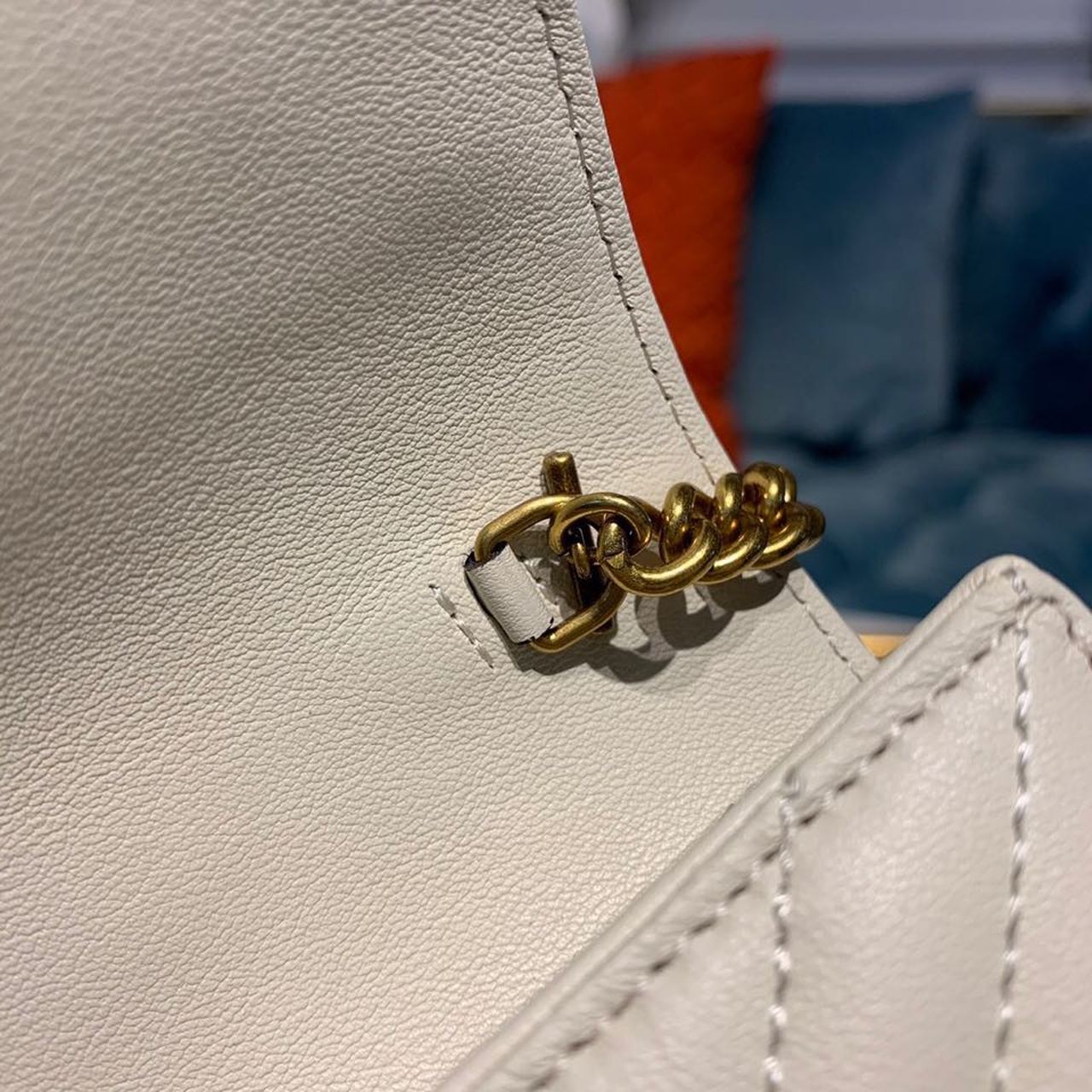 gg Marmont Matelassé Mini Bag White Matelassé For Women 8in/20cm gg 474575 DTD5N 9022