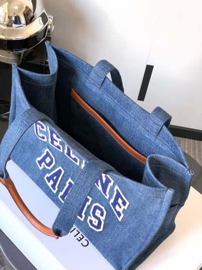 CE Medium Denim Tote For Women 16in/41cm 