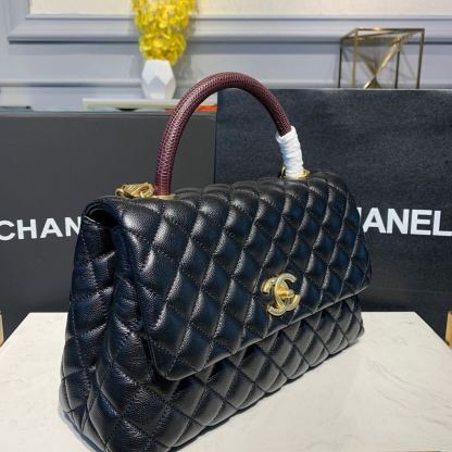 ChanelLarge Flap Bag With Top Handle Black For Women, Women&#8217;s Handbags, Shoulder And Crossbody Bags 11in/28cm A92991