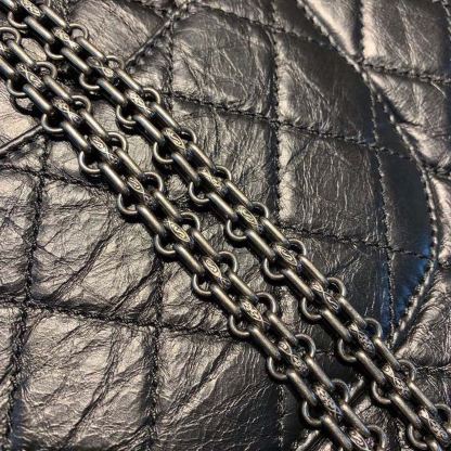 CHL 2.55 Handbag Silver Hardware Black For Women, Women&#8217;s Bags, Shoulder And Crossbody 11in/28cm A37586