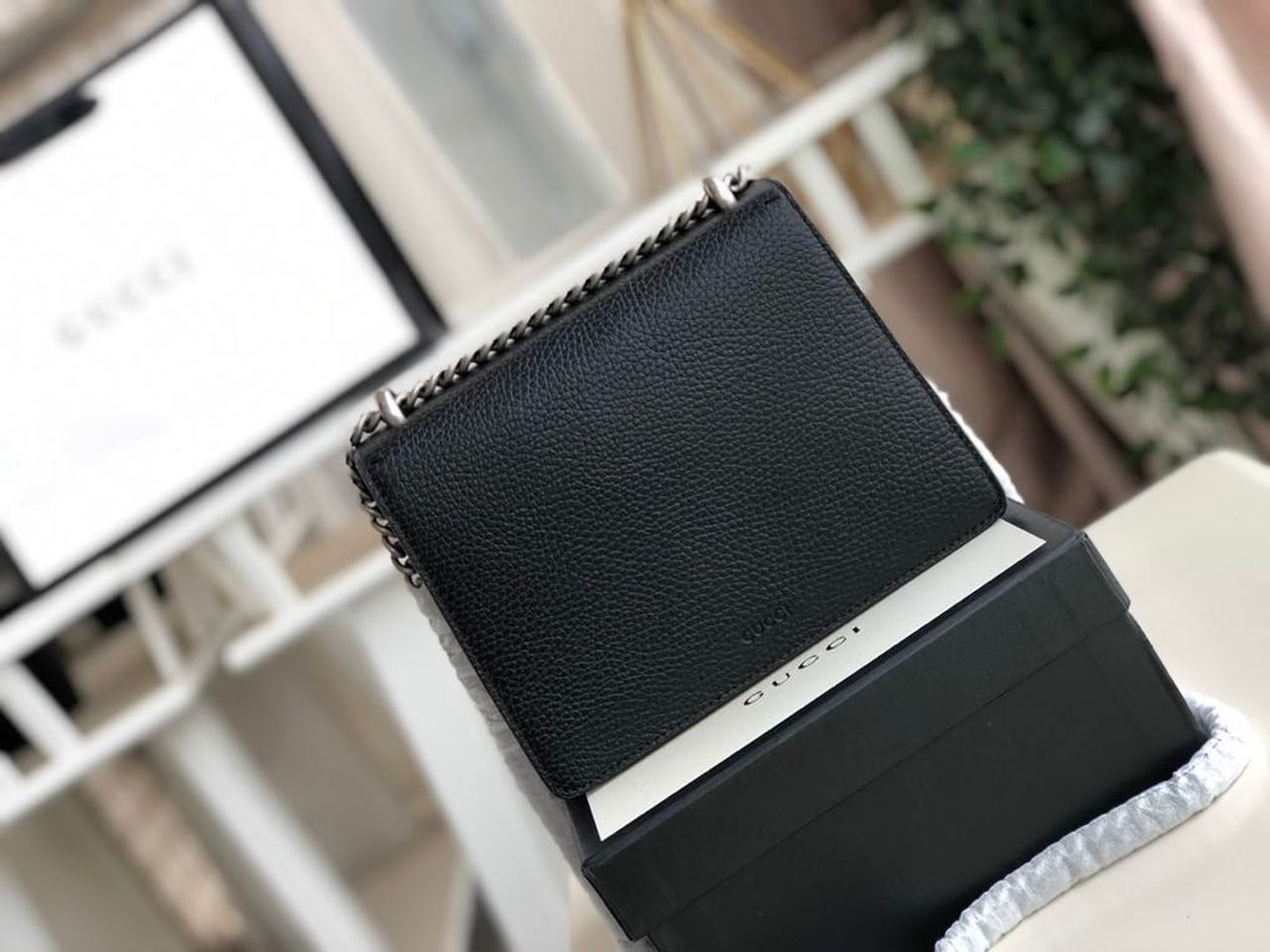 gg Dionysus Mini Bag Black Metal-Free Tanned For Women 7.5in/20cm gg 421970 CAOGN 8176