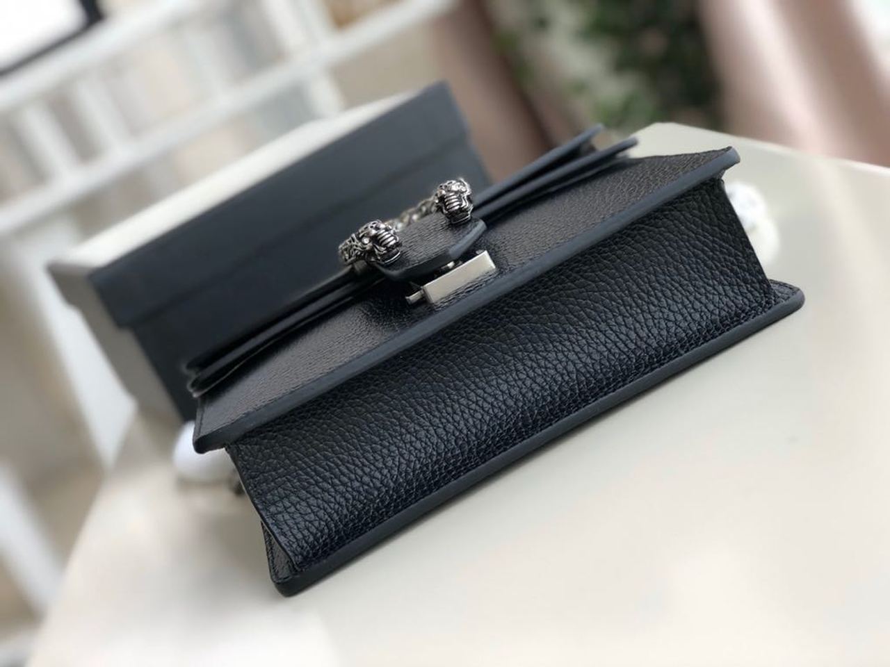 gg Dionysus Mini Bag Black Metal-Free Tanned For Women 7.5in/20cm gg 421970 CAOGN 8176