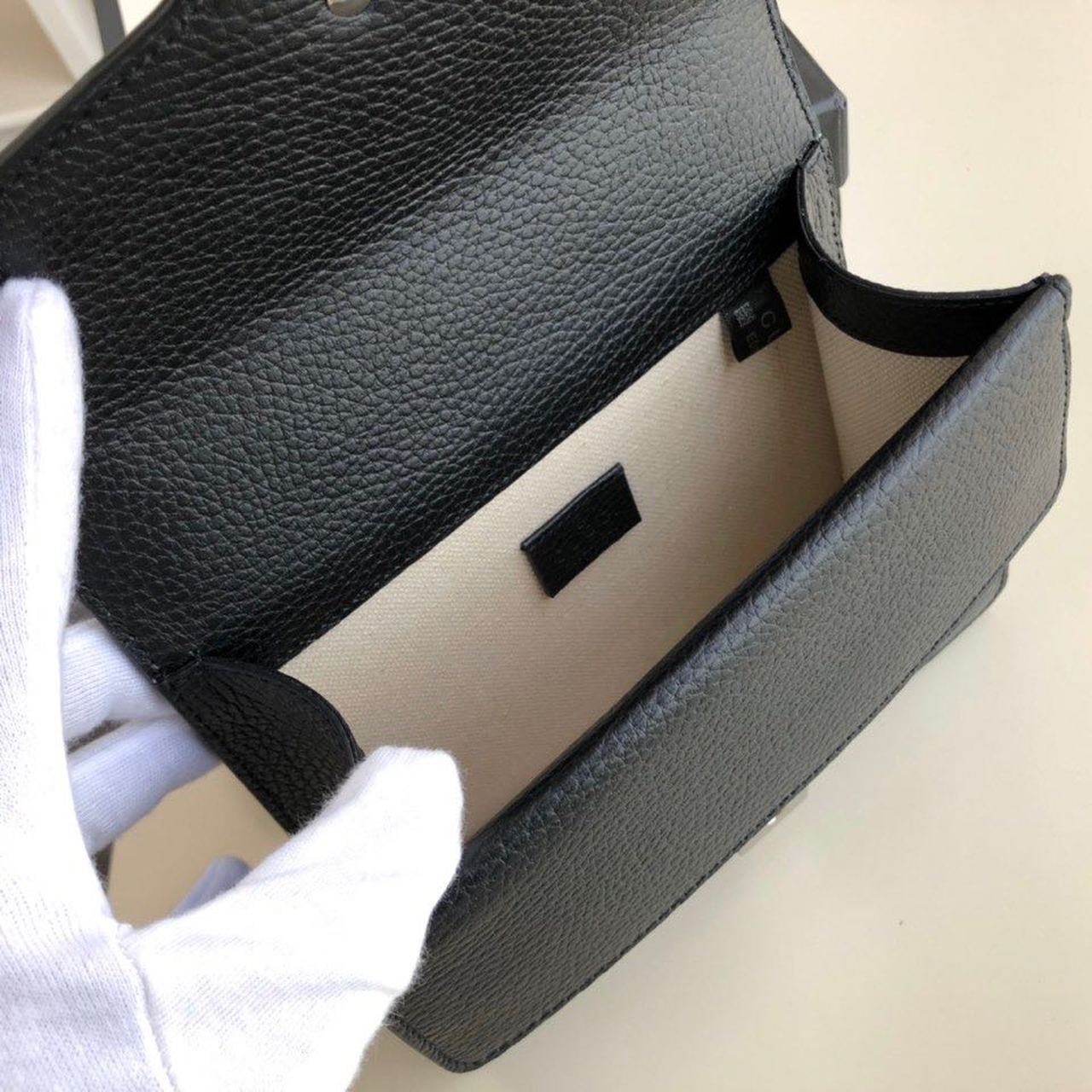 gg Dionysus Mini Bag Black Metal-Free Tanned For Women 7.5in/20cm gg 421970 CAOGN 8176