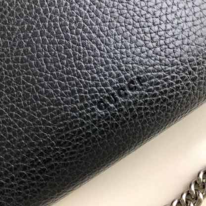 gg Dionysus Mini Chain Bag Black Metal-Free Tanned For Women 8in/20cm gg 401231 CAOGN 8176