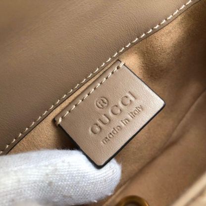 gg Marmont Matelassé Super Mini Bag Beige Matelassé Chevron For Women 6.2in/16.5cm gg
