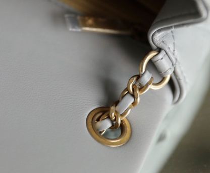 ChanelMini Flap Bag With ChanelBall On Strap Grey For Women, Women&#8217;s Handbags, Shoulder And Crossbody Bags 6.7in/17cm AS1786
