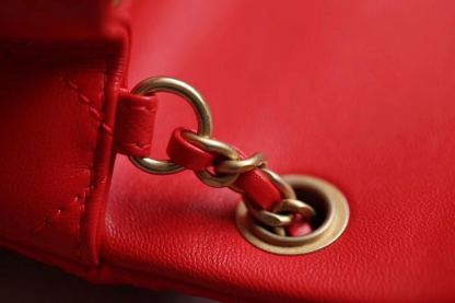 ChanelMini Flap Bag With ChanelBall On Strap Red For Women, Women&#8217;s Handbags, Shoulder And Crossbody Bags 6.7in/17cm AS1786