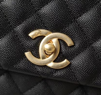 ChanelHandbag With Top Handle Black For Women 11in/28cm