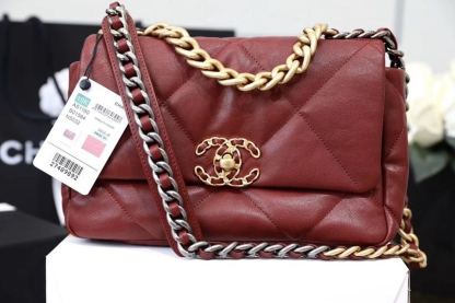CHL 19 Handbag 26cm Bordeaux For Women AS1160