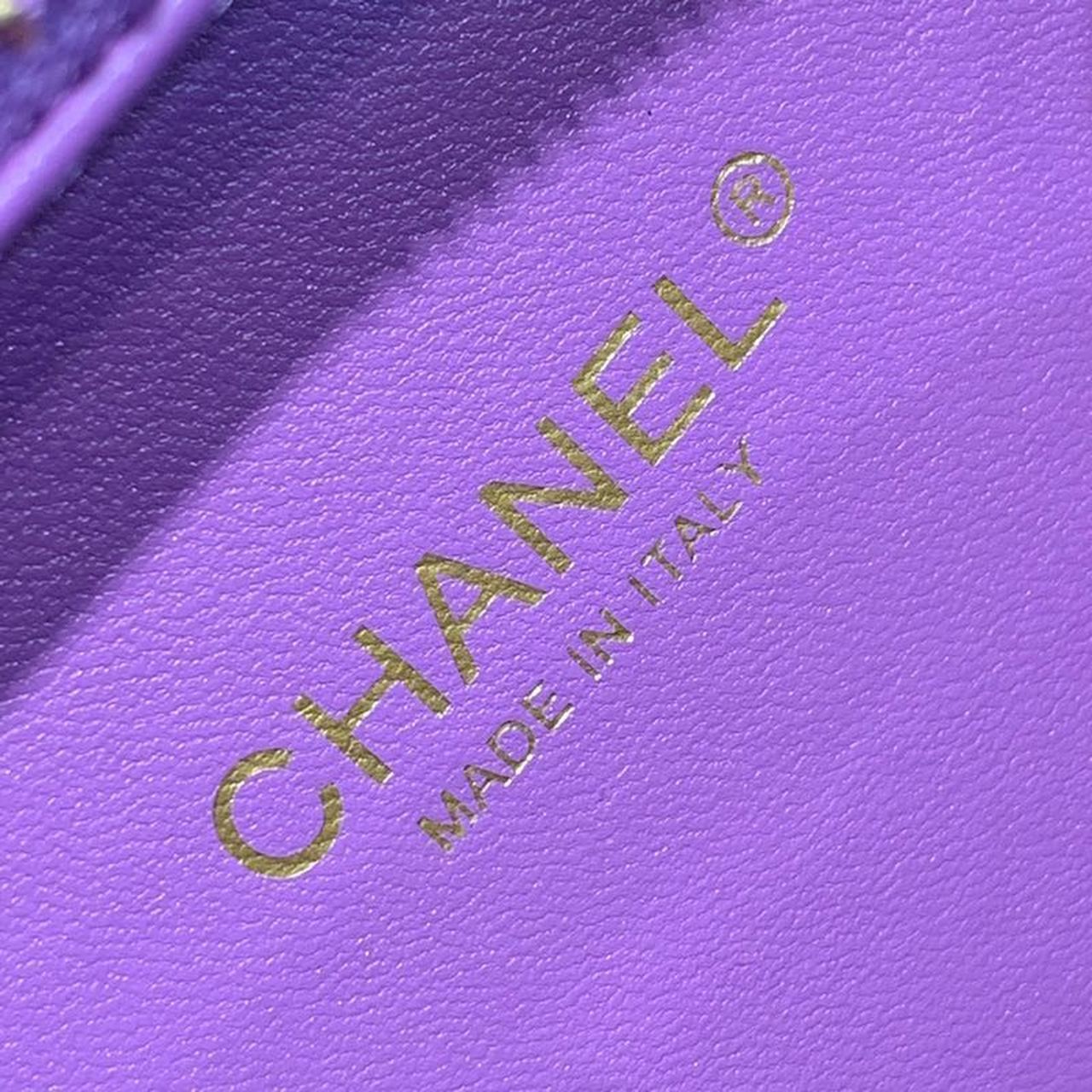 Chanel Filigree Vanity Case Bag 18cm Gold Toned Hardware Caviar Leather Spring/Summer Act 1 Collection, Purple