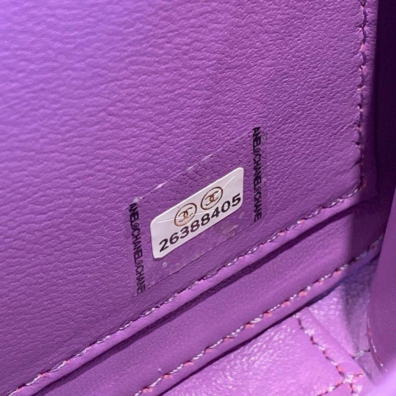 Chanel Filigree Vanity Case Bag 18cm Gold Toned Hardware Caviar Leather Spring/Summer Act 1 Collection, Purple