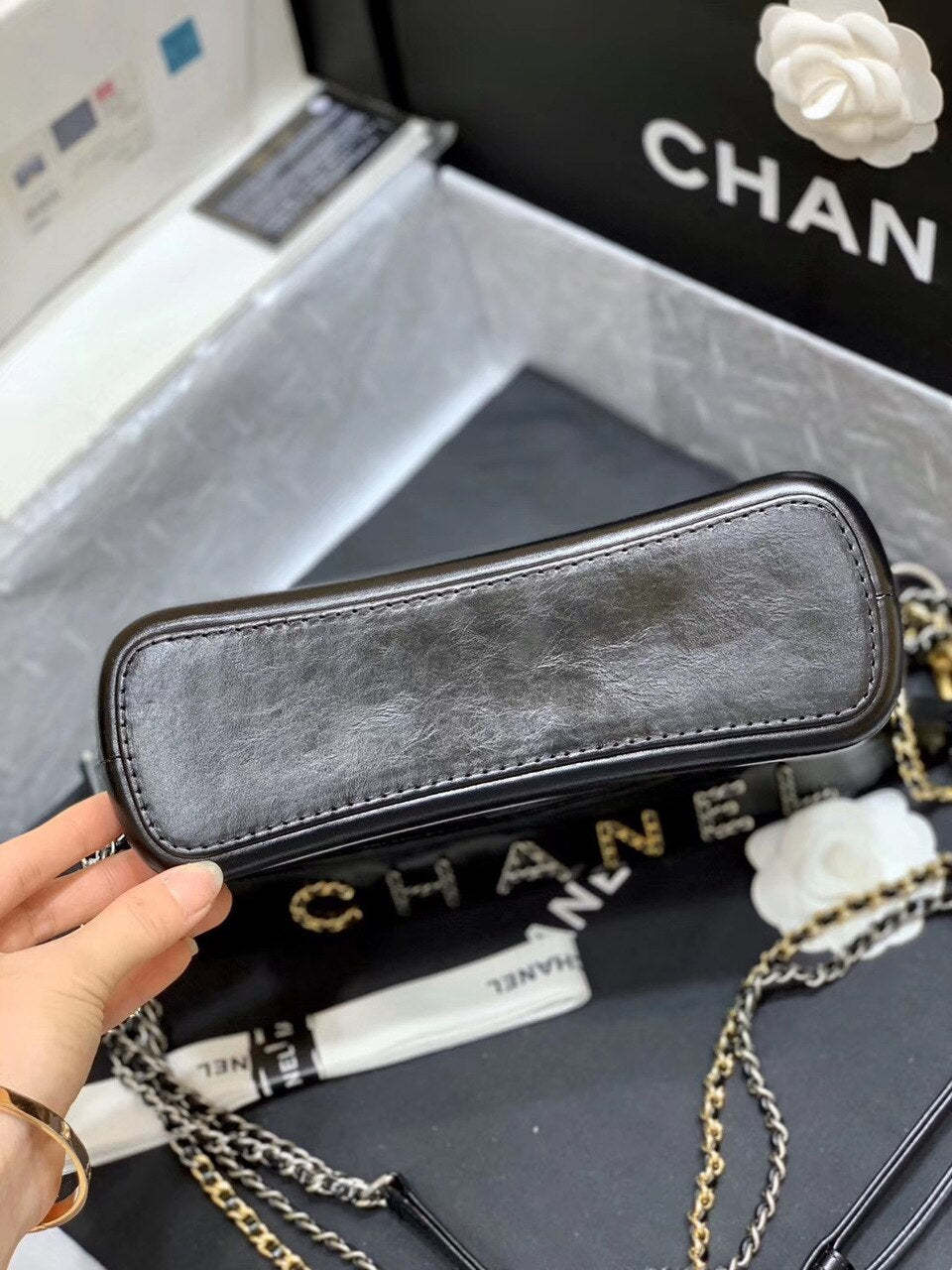 ChanelGabrielle Hobo Bag Black For Women 9.8in/25cm AS1582