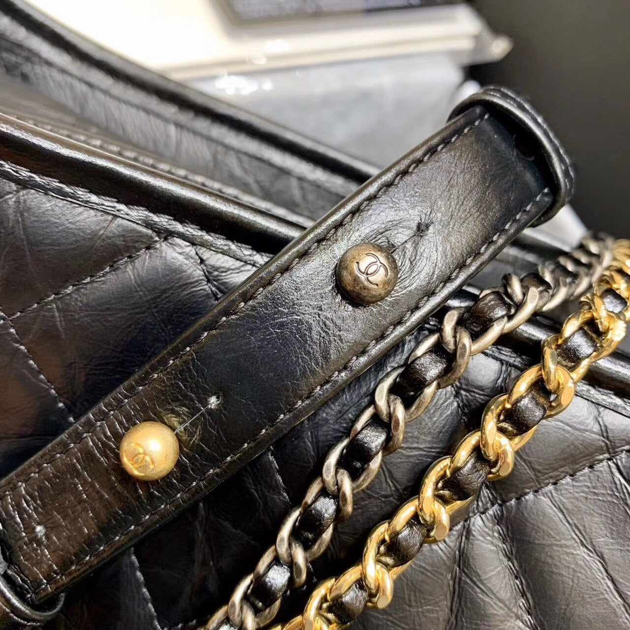 ChanelGabrielle Hobo Bag Black For Women 9.8in/25cm AS1582