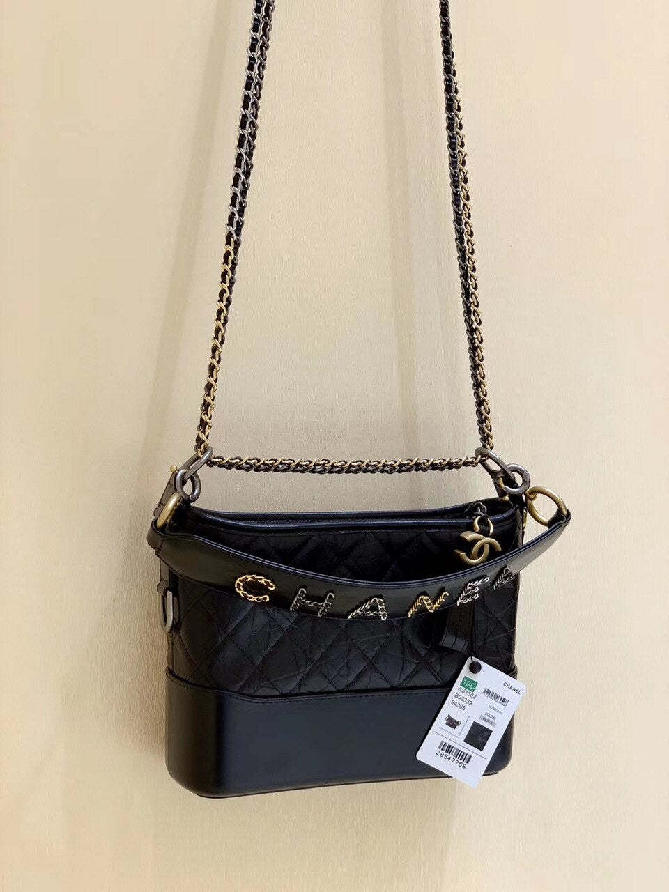 ChanelGabrielle Hobo Bag Black For Women 9.8in/25cm AS1582