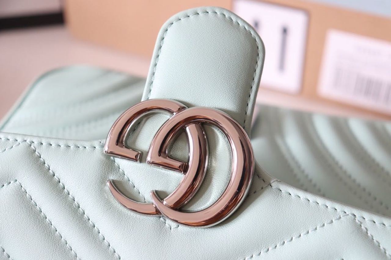 gg Marmont Matelassé Mini Bag Mint Green For Women 8.5in/22cm gg