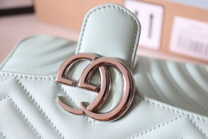 gg Marmont Matelassé Mini Bag Mint Green For Women 8.5in/22cm gg