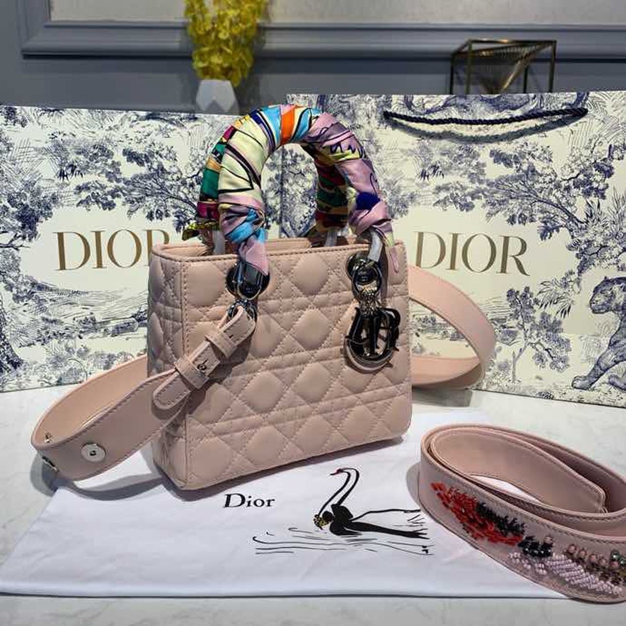 DI Small Lady My ABCBag Pink For Women, Women&#8217;s Handbags 8in/20cm CD M0538OCAL