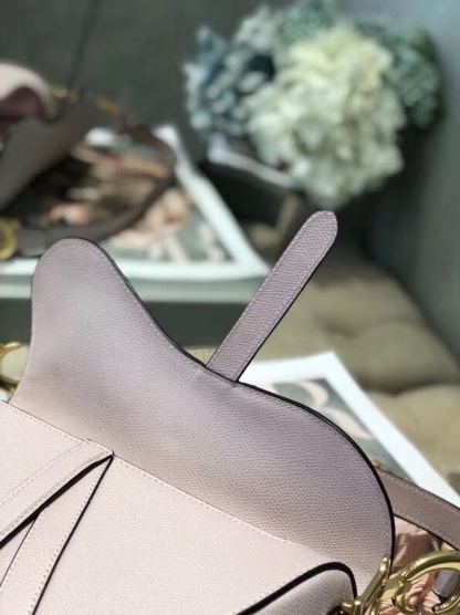 DI Saddle Bag Grained Canvas Light Pink For Women 19.5cm/7.6in CD
