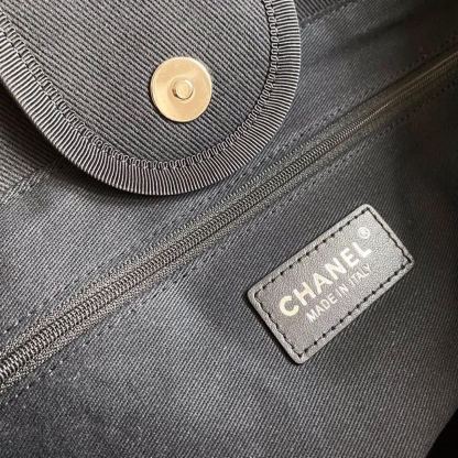 Chanel Large Deauville Pearl Tote Bag Black For Women, Women&#8217;s Handbags, Shoulder Bags 15in/38cm A66941
